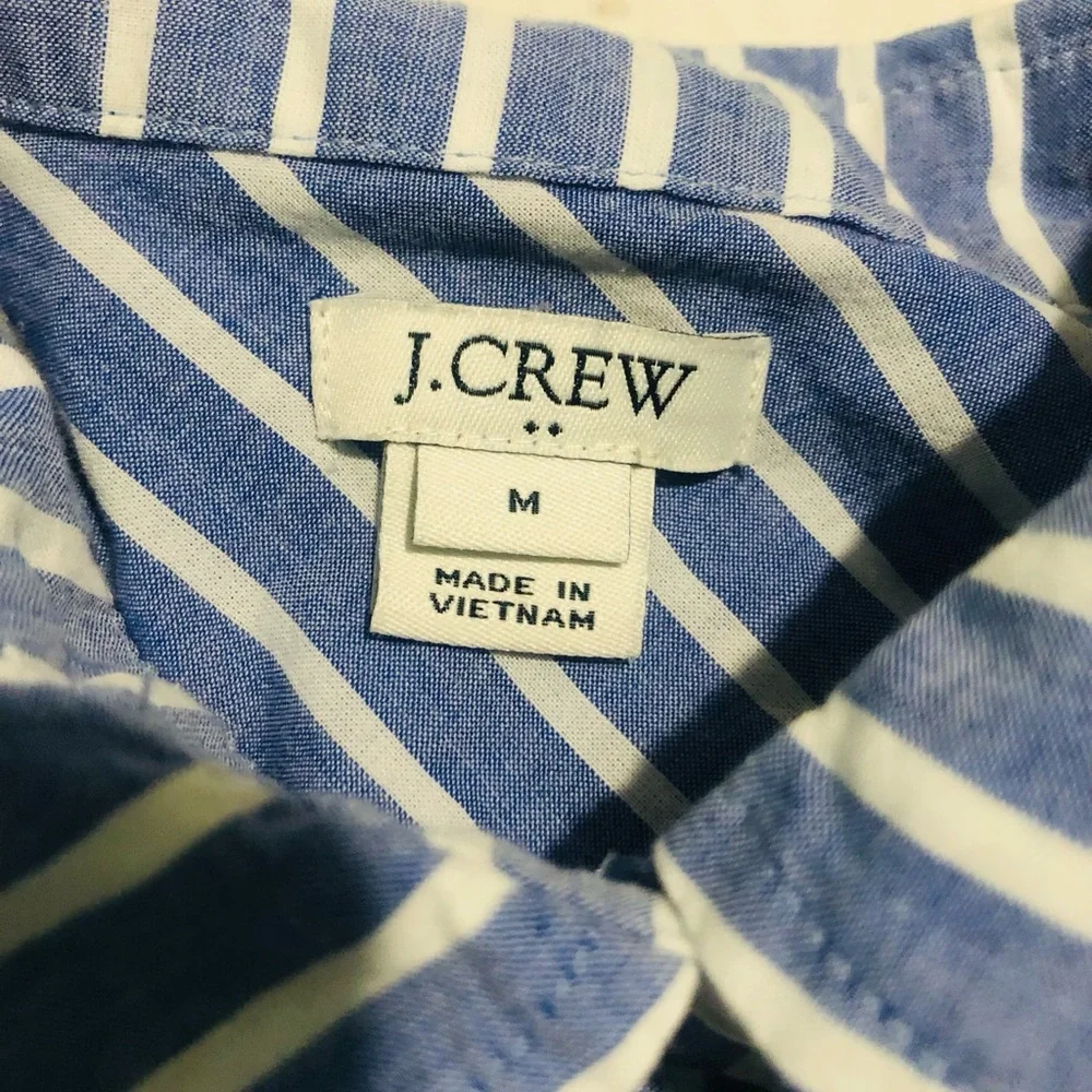 J.Crew Buttom Down Striped Shirt Size M 
Excellent Condition - Picture 2 of 3